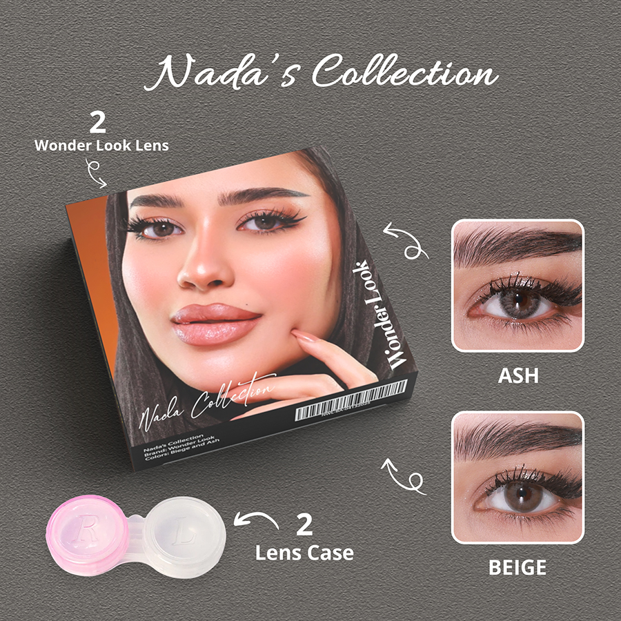 nada-WL-final WonderLook Nada’s Collection – Ash & Beige Monthly Lenses - Image 1